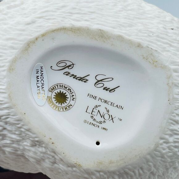 Vintage Lenox Smithsonian Institute PANDA Bear Fine Porcelain Figurine & Base - Picture 6 of 8